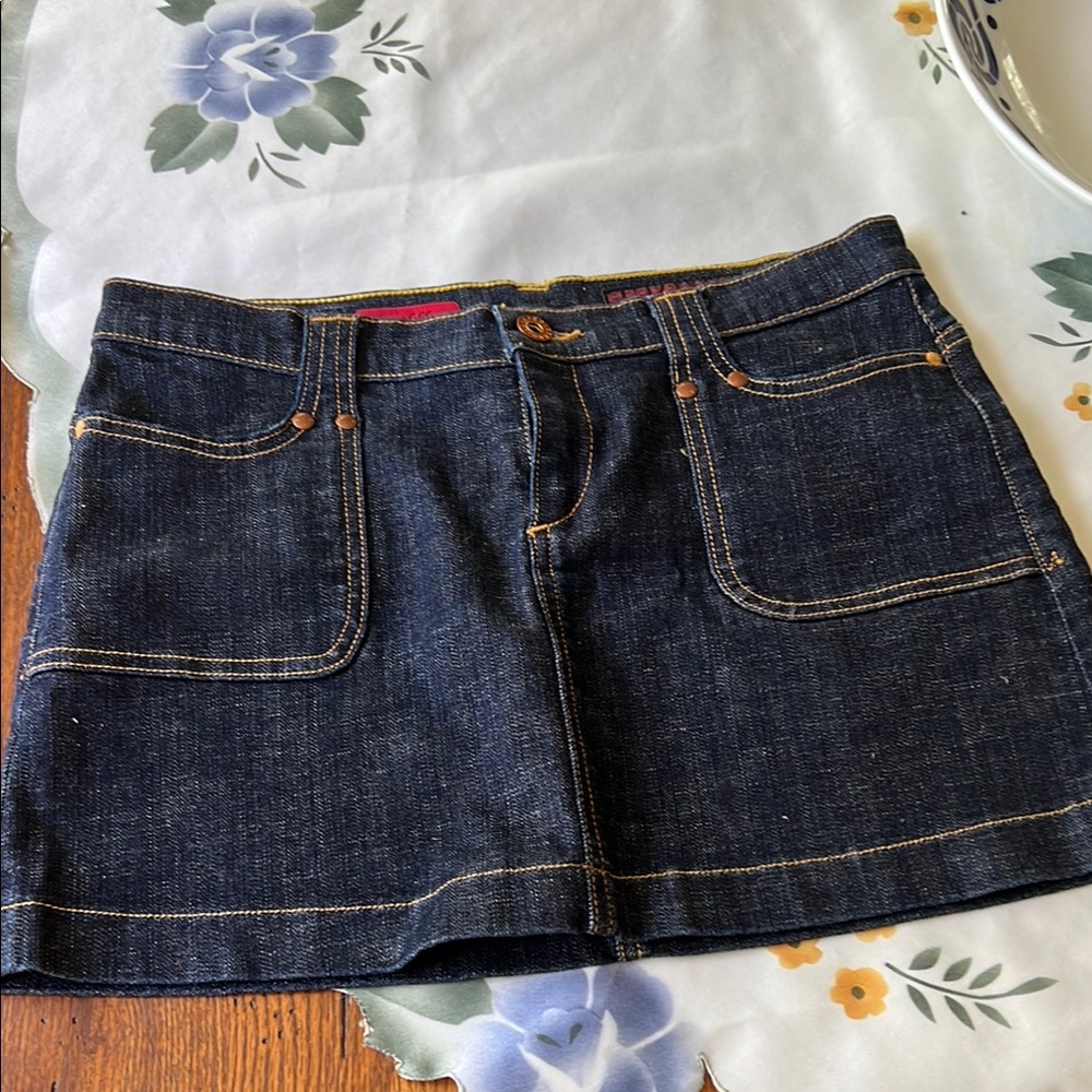 AG Adriano Goldschmied Dark Blue Mini Skirt